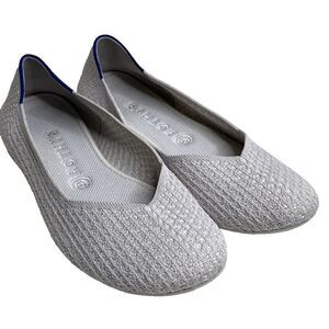 Rothy’s The Flat Slip On Ballet V Cut Salt honeycomb Women’s Size 10 Round Toe
